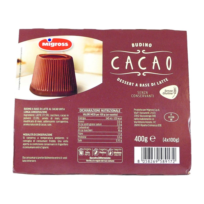 MIGROSS BUDINO CACAO UHTX4 GR400