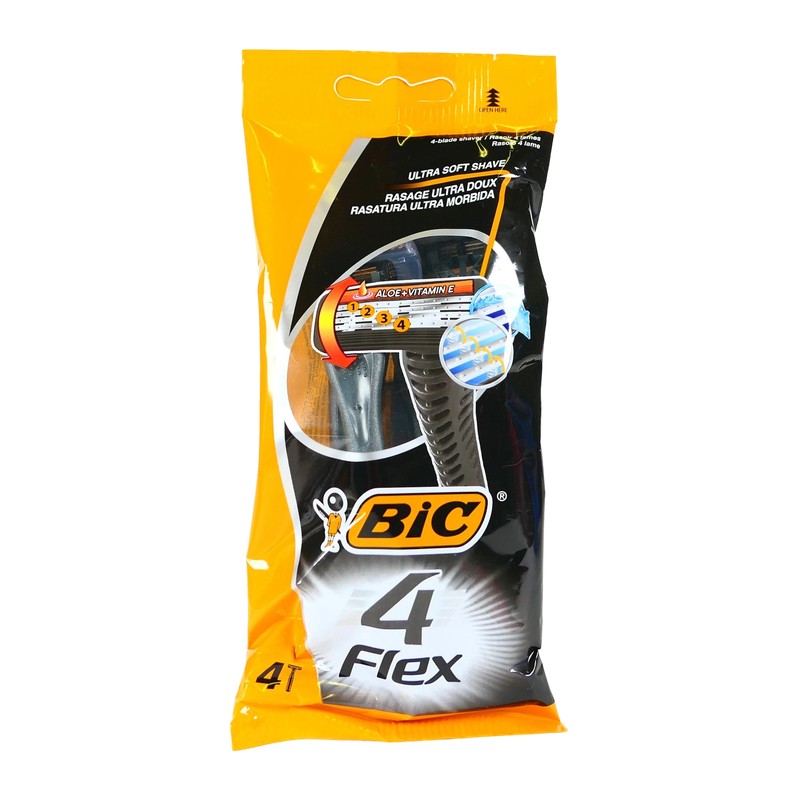 RASOIO FLEX4 BIC 4LAM.C/ALOE+VITAM.