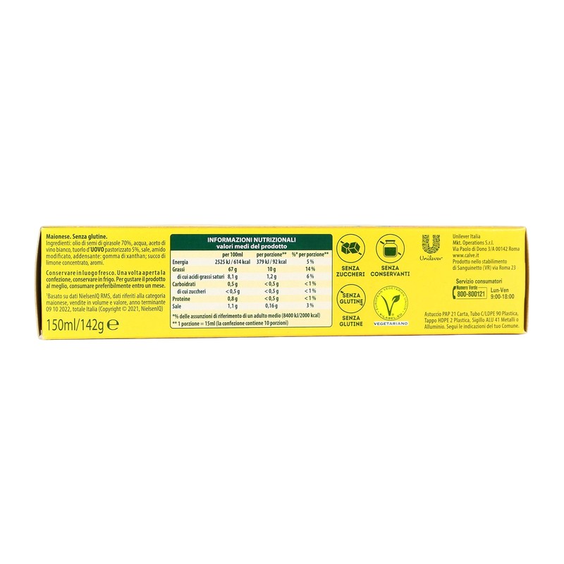 MAIONESE CALVE TUBO ML150