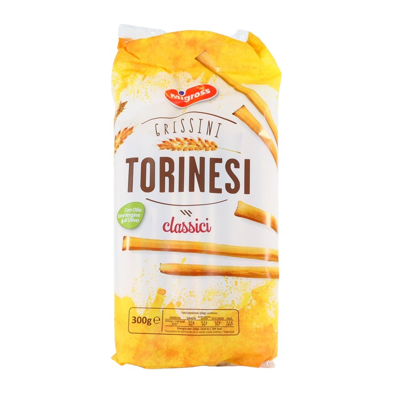 GRISSINI MIGROSS TORINESI CLASSICI 300G