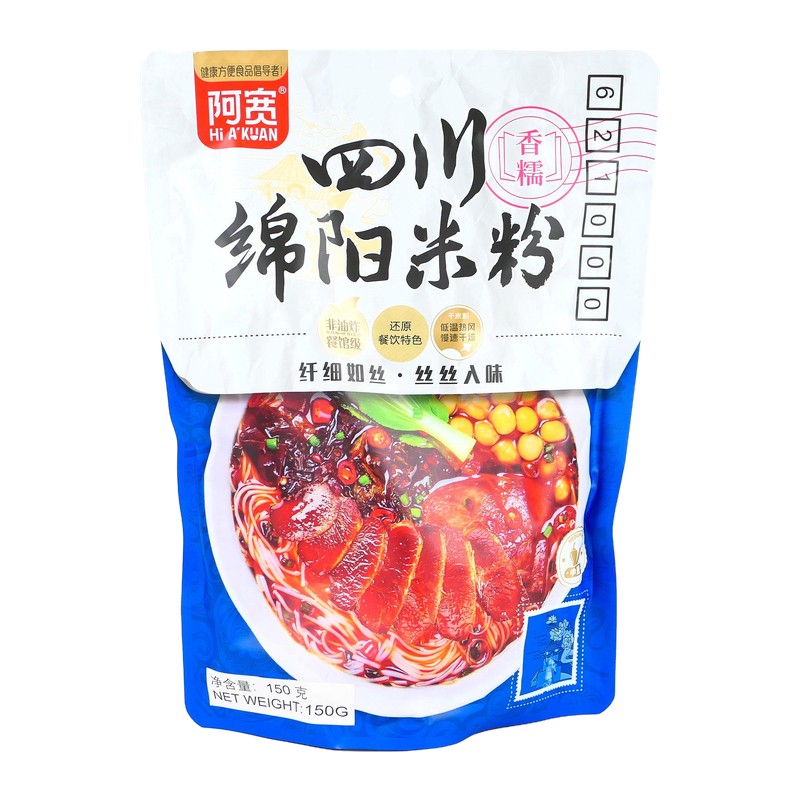 NOODLES RISO HI A'KUAN SICHUAN SPEZIE 150G