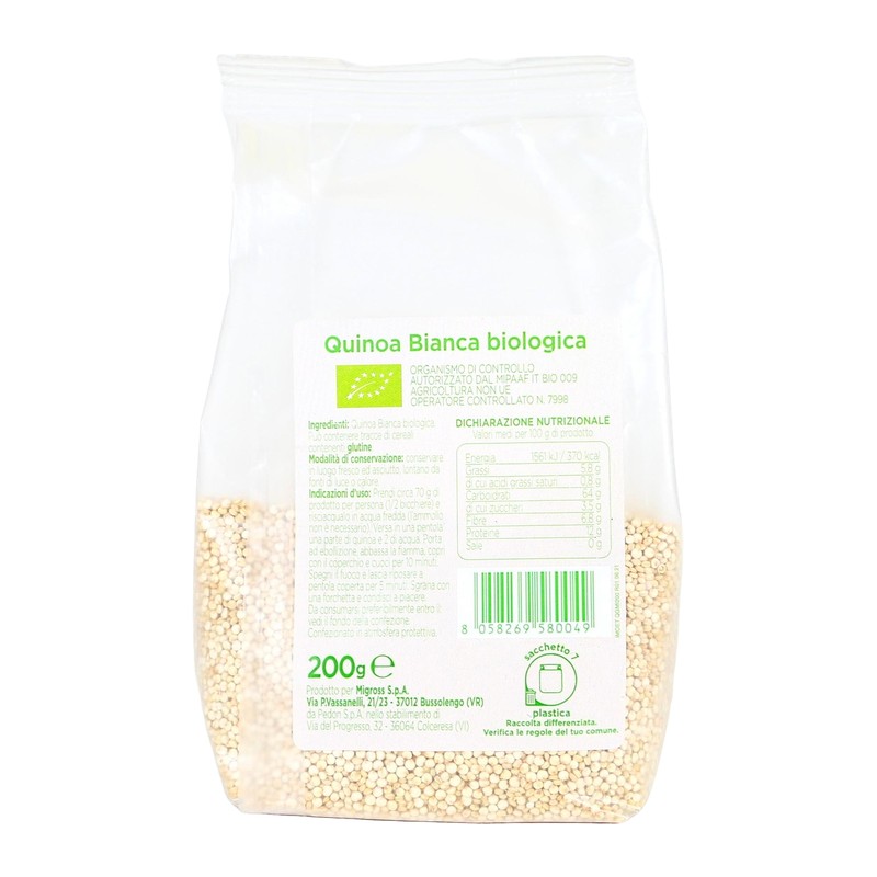 QUINOA BIANCA BIOLOGICA WITA 200G