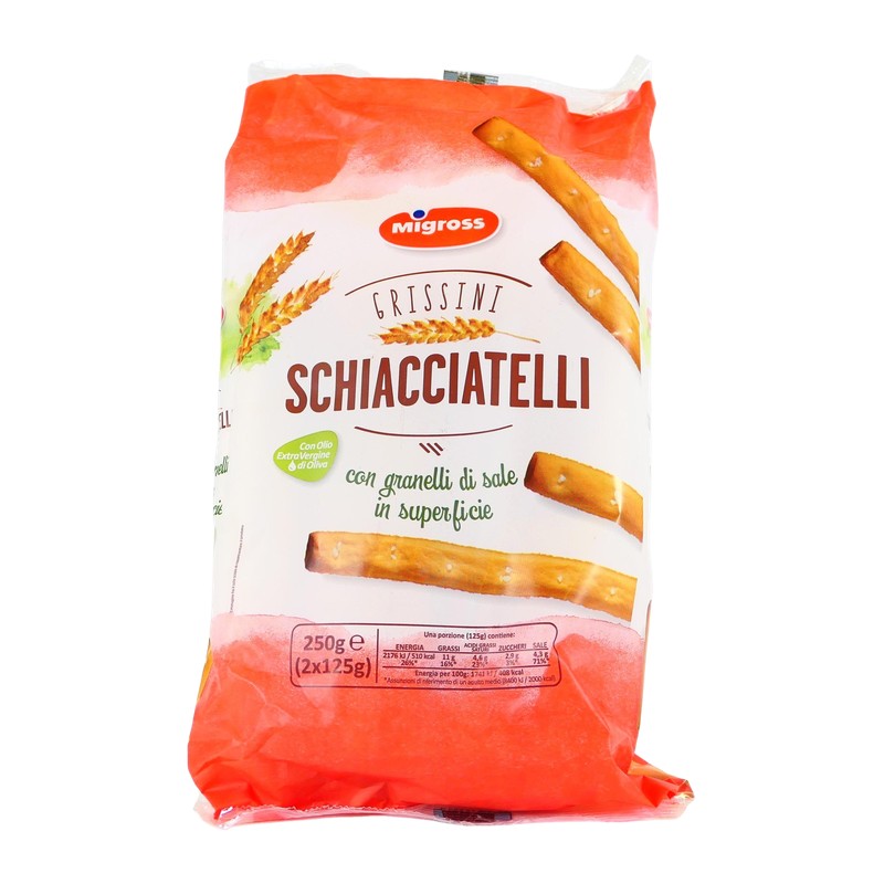 GRISSINI MIGROSS SCHIACCIATELLI SALE 250G