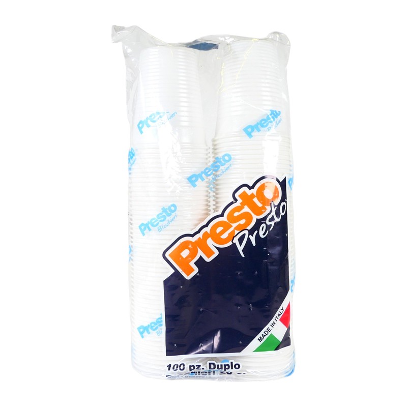 BICCHIERI MONOUSO PRESTO CC200 X100
