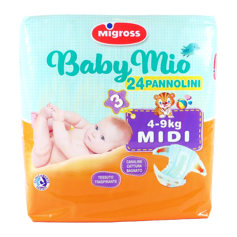 MIGROSS PANNOLINI 3MIDI 4/9KG X24