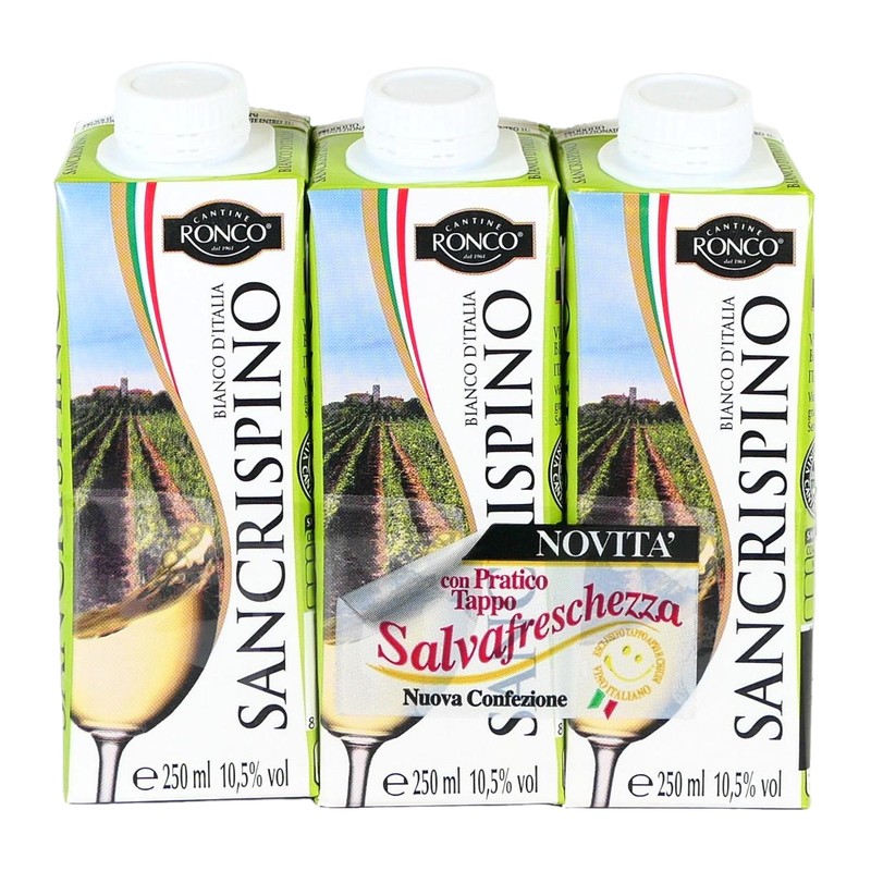 Vino Bianco Cantine Ronco San. Bianco d'I. 3x250ml