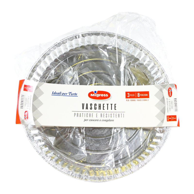 VASCHETTE MIGROSS TORTE 3 PEZZI