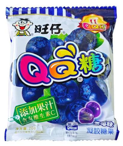 WANT WANT Caramelle Gommose QQ al mirtillo 20g