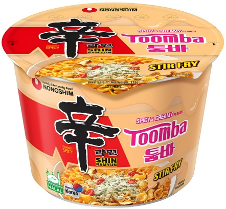 韩国农心辛拉面辣芝士奶油碗装shin ramen toomba big bowl 113G*附标签