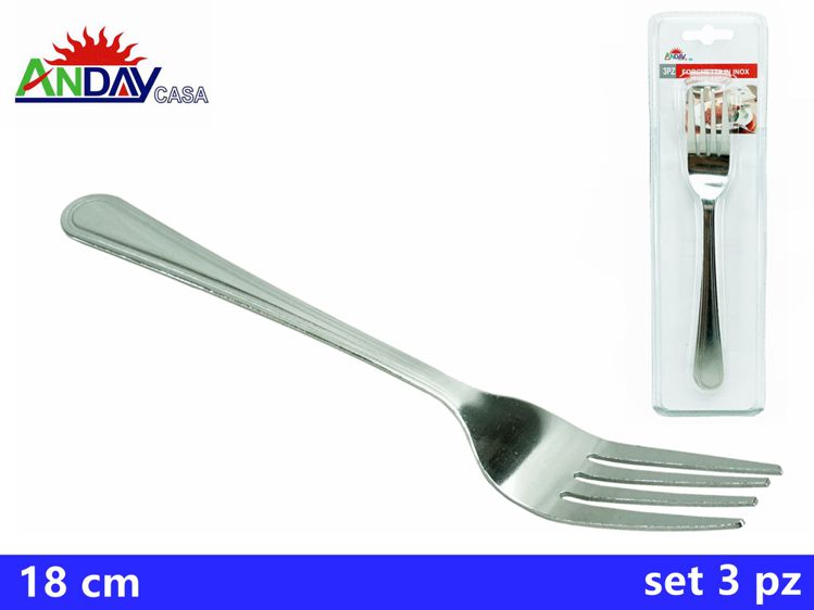 SET 3PZ FORCHETTA IN INOX 18CM