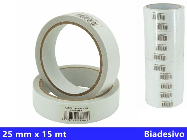 NASTRO BIADESIVO 25MMX15M