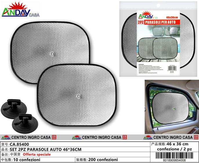 SET 2PZ PARASOLE AUTO 46*36CM
