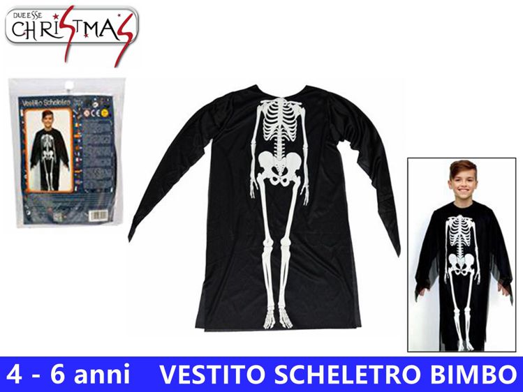 VESTITO SCHELETRO BIMBO 4/6 ANNI