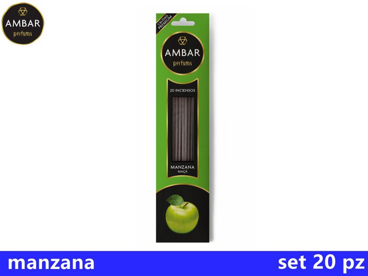 INCENSO AMBAR MANZANA VARILLAS