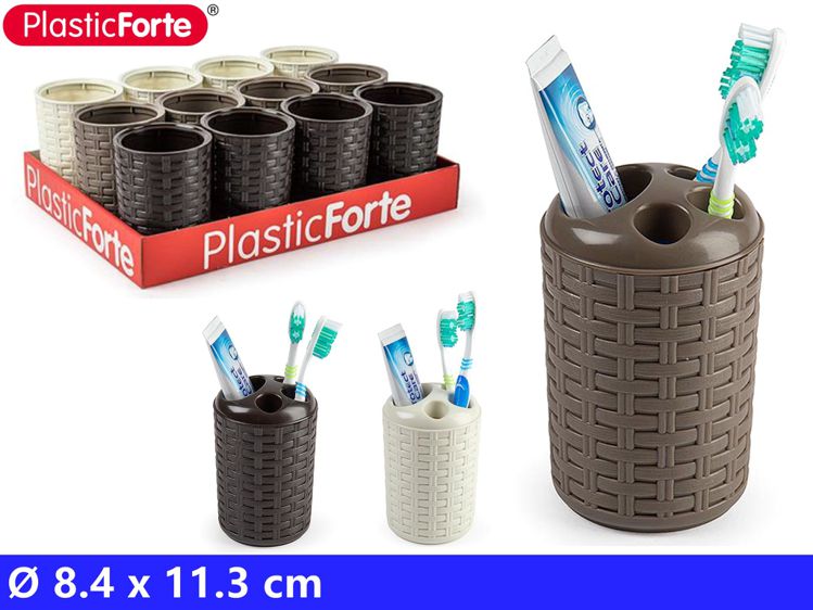 PORTA SPAZZOLINO DA DENTI RATTAN