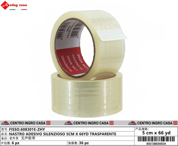 NASTRO ADESIVO 5.0CMX66YD TRASPARENTE
