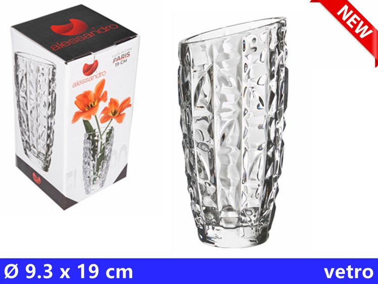 VASO FIORE DI VETRO PARIS 19CM