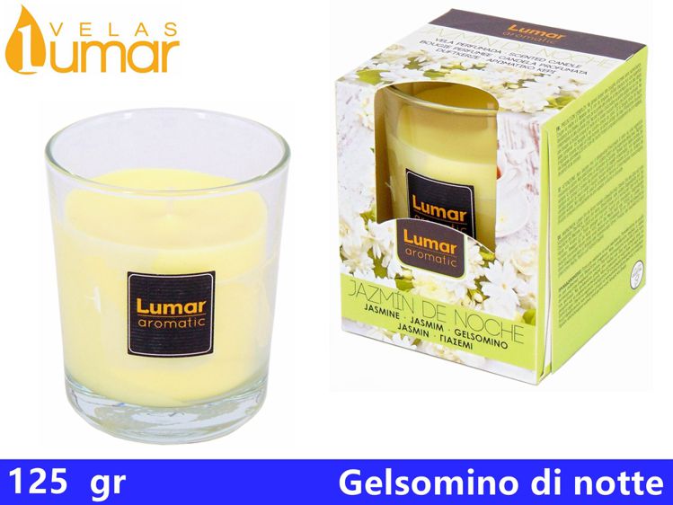 CANDELA VASO VETRO LUMAR PROF.8.5CM JAZM