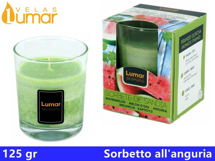 CANDELA VASO VETRO LUMAR PROF.8.5CM SORB