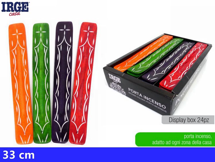 CON PORTA INCENSO LEGNO COLORATO