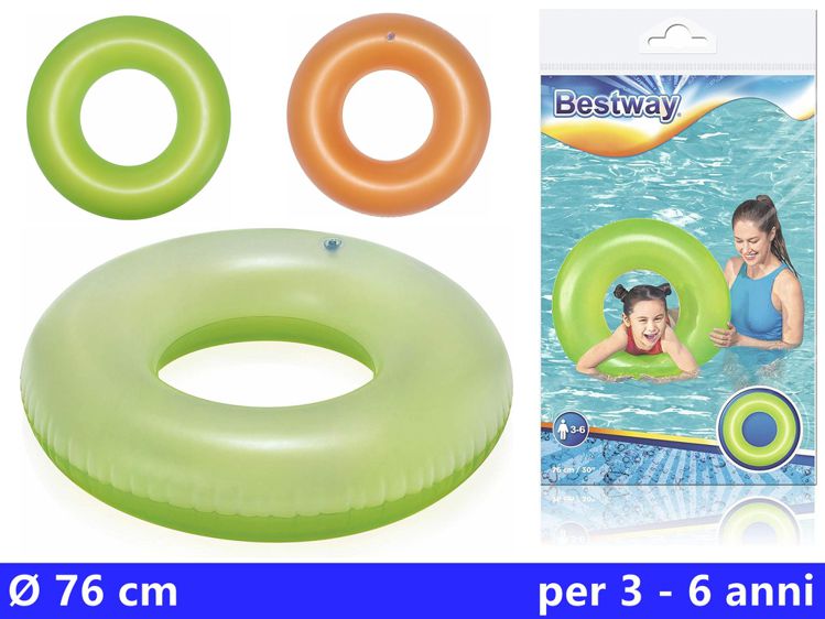 SALVAGENTE TRASPARENTE 3-6 ANNI NEON 2 T