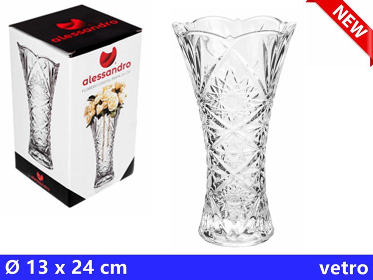 VASO FIORE DI VETRO PECHINO 24CM