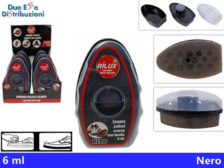 PULISCI SCARPE SPUGNA CON LUCIDO6ML NERO