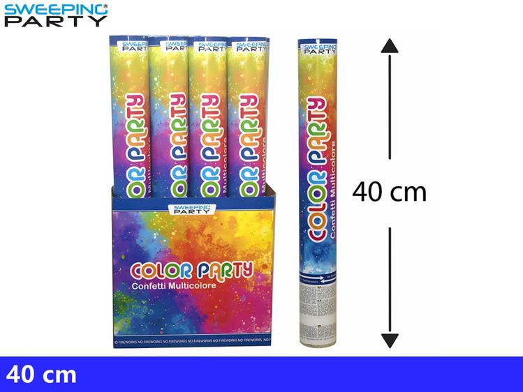 TUBO SPARACORIANDOLI 40CM MULTICOLORE