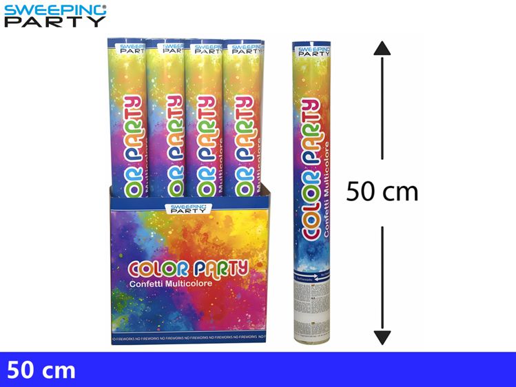 TUBO SPARACORIANDOLI 50CM MULTICOLORE