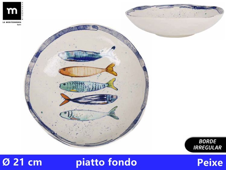 PIATTO FONDO 21CM PEIXE IBERICA BRILLO