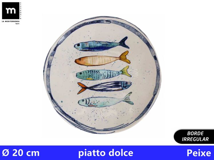 PIATTO DESSERT 20CM PEIXE IBERICA BRILLO