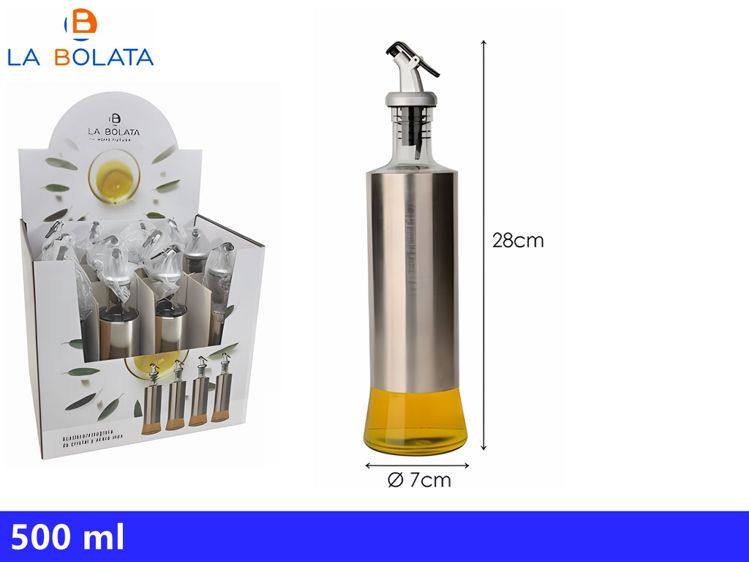 BOTTIGLIA DI OLIO / ACETO DI VETRO-METAL