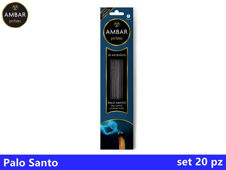 INCENSO AMBAR PALO SANTO VARILLAS