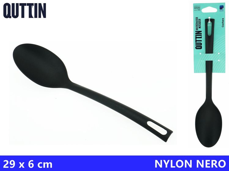 QUTTIN-CUCCHIAIO NYLON NERO 29X6CM