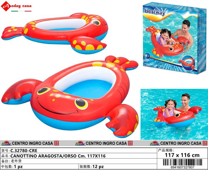 CANOTTINO ARAGOSTA/ORSO Cm. 117X116 109X