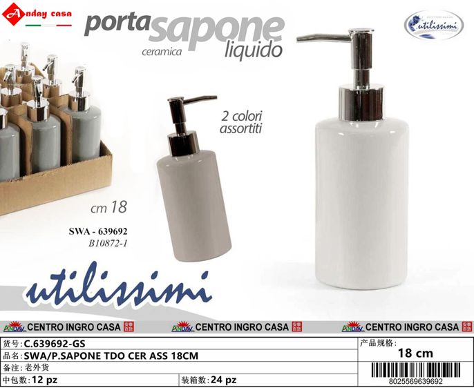 SWA/P.SAPONE TDO CER ASS 18CM