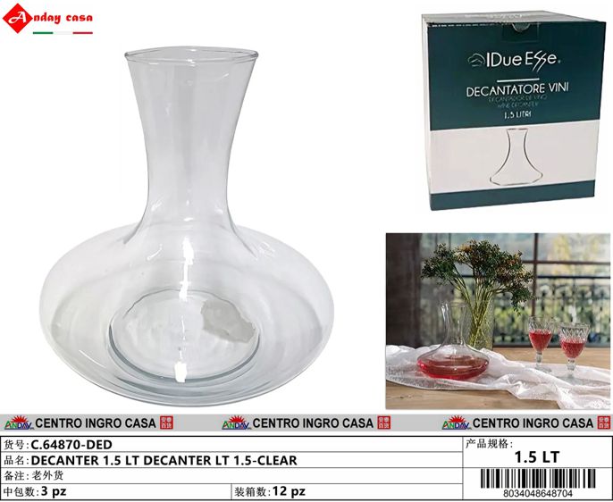 DECANTER 1.5 LT DECANTER LT 1.5-CLEAR