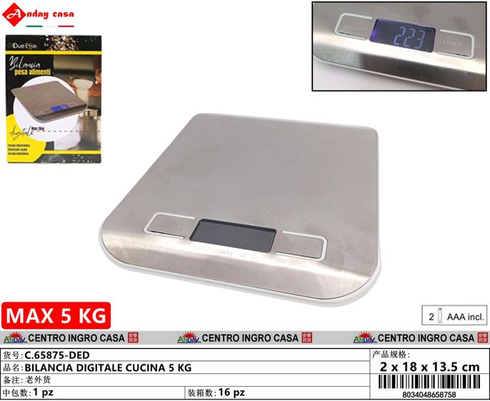BILANCIA DIGITALE CUCINA 5KG