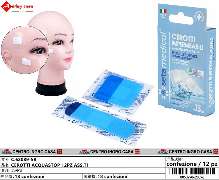 CEROTTI ACQUASTOP 12PZ ASS.TI
