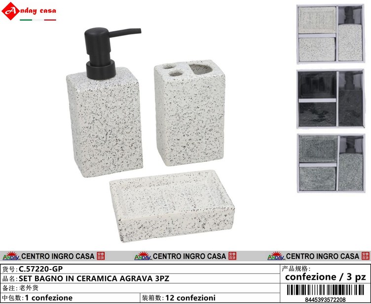 SET BAGNO IN CERAMICA AGRAVA 3PZ