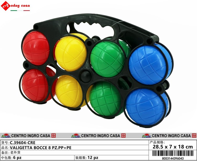 VALIGETTA BOCCE 8 PZ.PP+PE CM.18.5X7X18