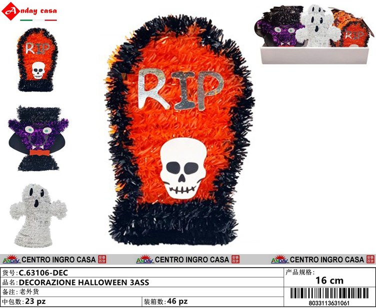DECORAZIONE HALLOWEEN 3ASS